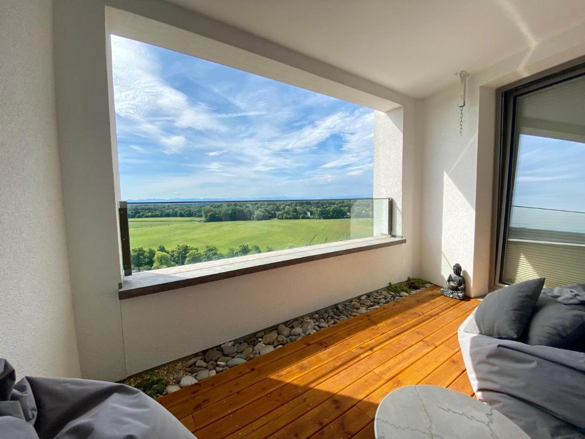 Alpen-Panorama Suite - Einzigartige Privatsuite Hoch Ueber Muenchen, 12Tes Og, Alpenblick, Loggia, Whirlpool, 15 Minuten Zum Zentrum, Ruhe Und Erholung In Der Stadt Muenchen Fuer Privat Und Geschaeftlich Reisende Екстериор снимка